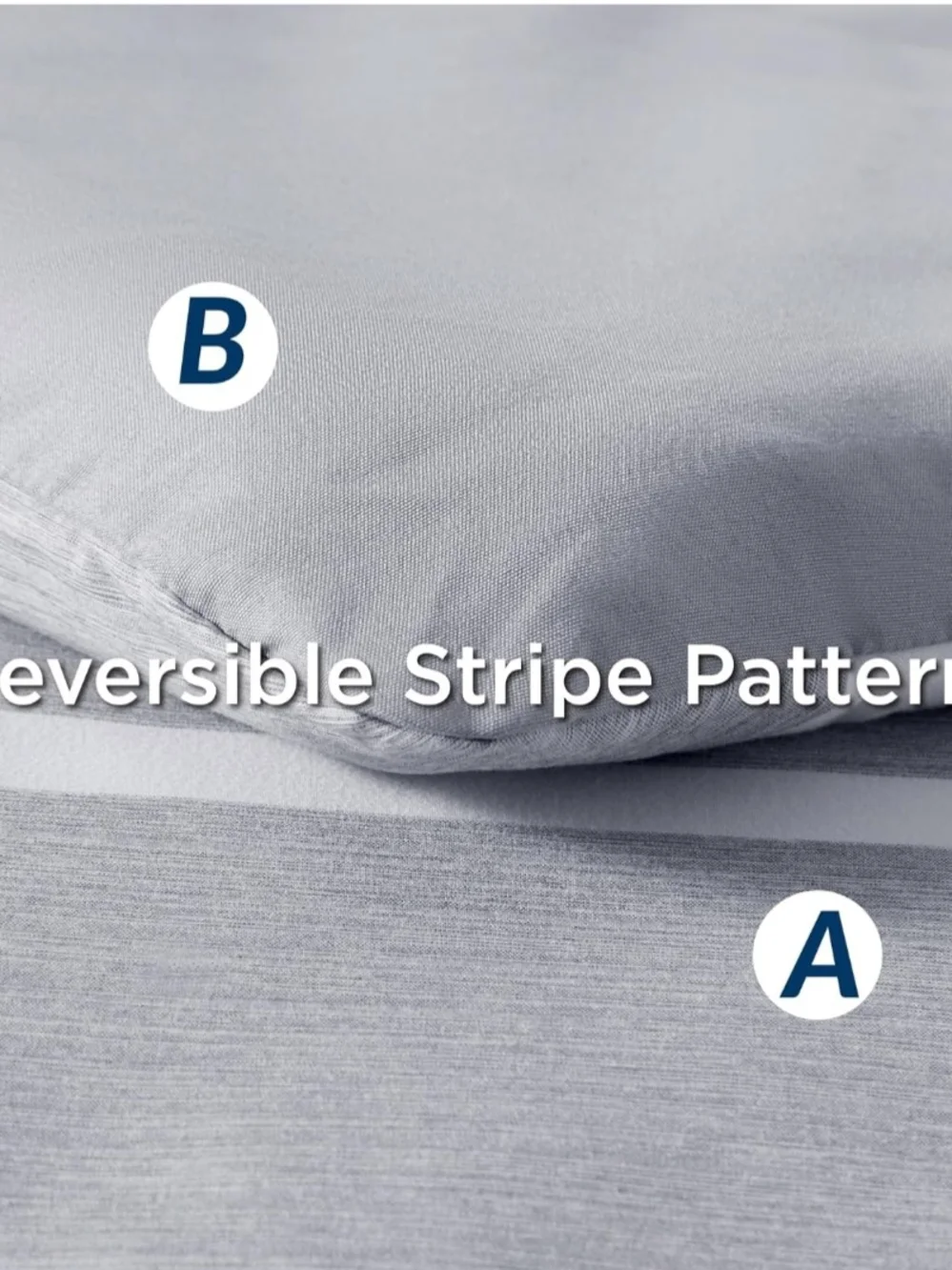 Gray & White Striped Comforter Set